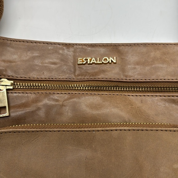 Estalon Brown Leather Crossbody Bag BRN7608C - Picture 4 of 13